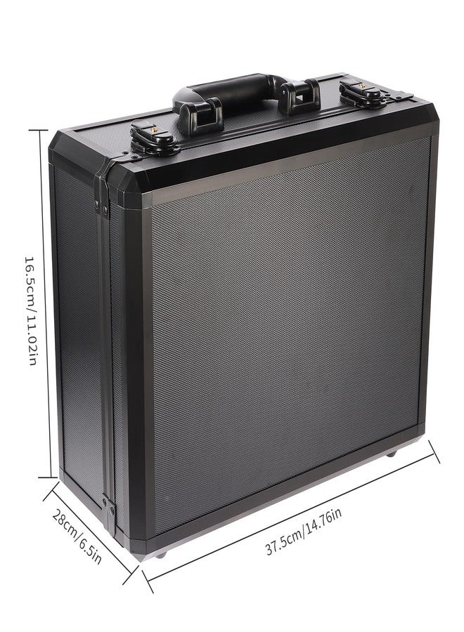 EcoVibe Trading Card Storage Box, Aluminum Alloy Card Case Holds 600+ Toploaders & One-Touch Holders, Sports Card Storage for 3" x 4" 35pt Rigid Card Holders(Black) - Image 2
